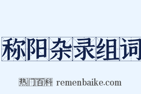 称阳杂录组词是什么意思的图片
